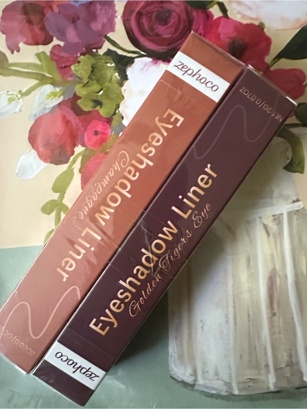 Zephoco Eyeshadow Liner Duo in Warm Champagne & Deep Golden Tiger’s Eye